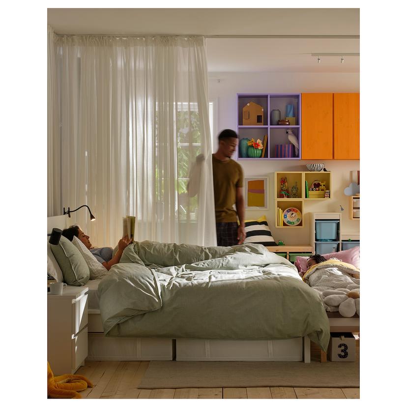 ÄNGSFRYLE — Штора, 1 шт., белая/на ленте