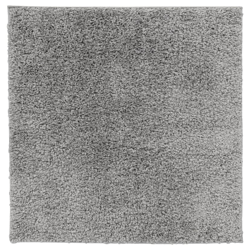 ÄRENDE — Ковер, длинный ворс, серый, 80x80 см