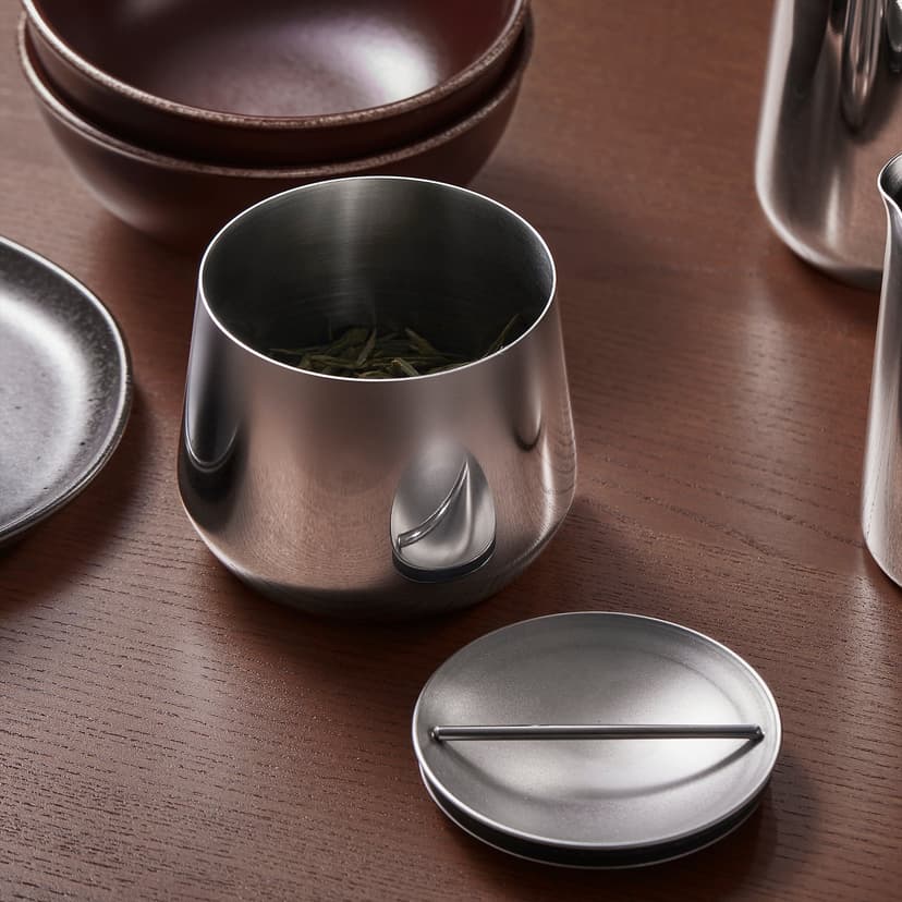 AFTONHAJ — Słoik z pokrywką, stal nierdz, 