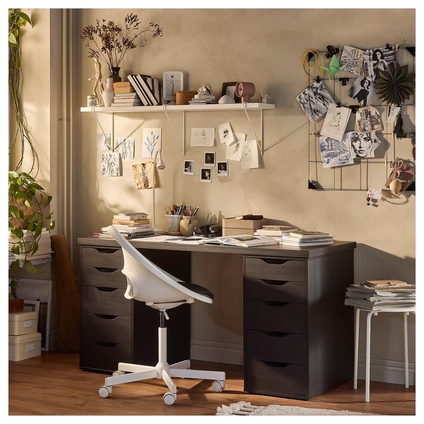 ALEX — тумба с ящиками, черно-коричневый, 36x70 см