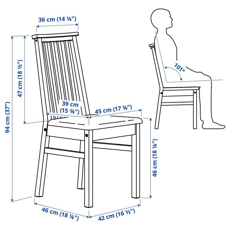 Krzesło,  dimensions