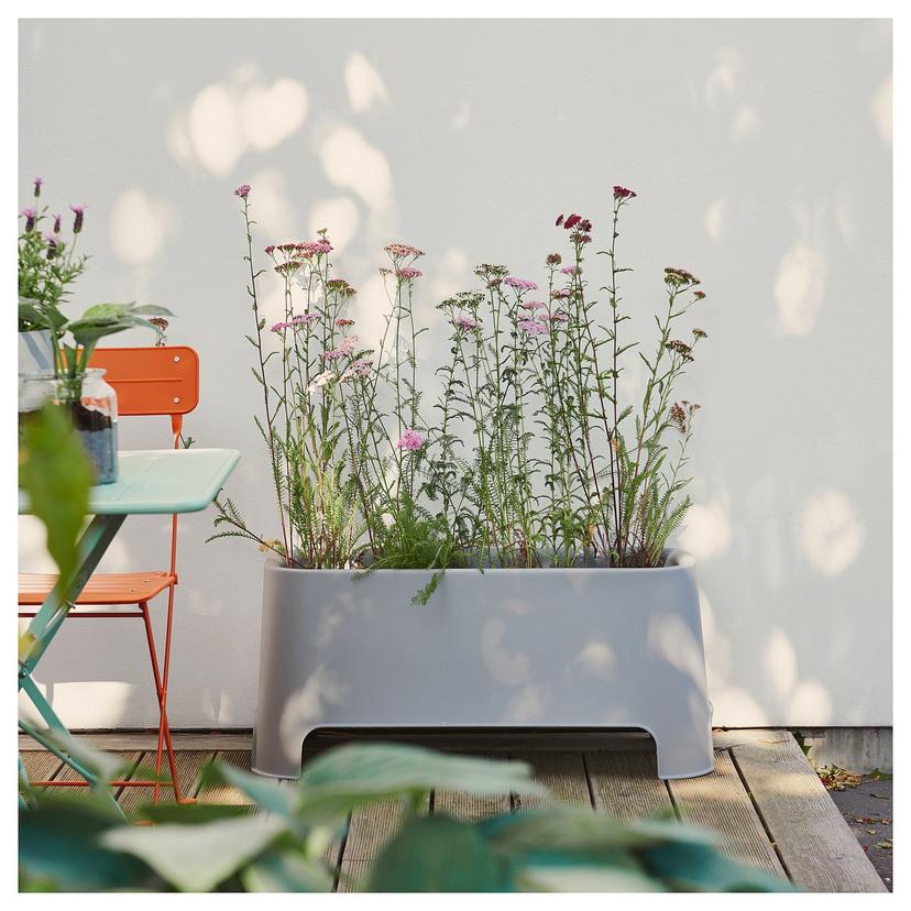 ASPAREN — кашпо, серый для сада, 89x38 см