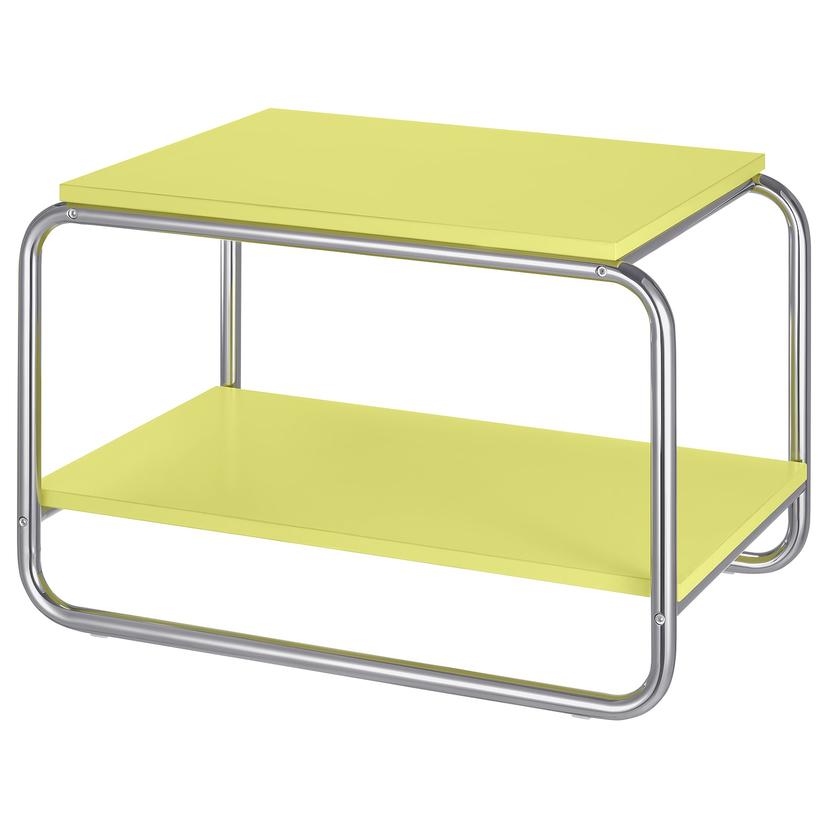 BAGGBODA — придиванный столик, светло-желтый, 71x50 см