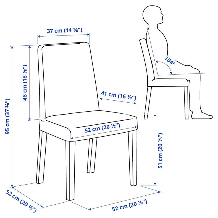стул, белый/Hallarp бежевый dimensions