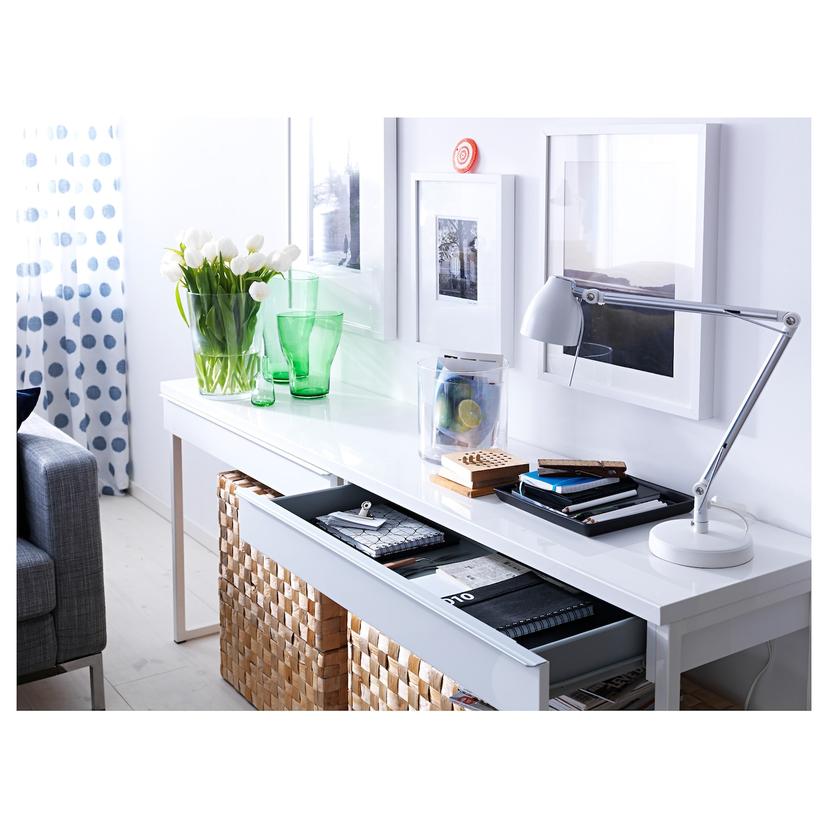 BESTÅ BURS — Стол, глянцевый белый