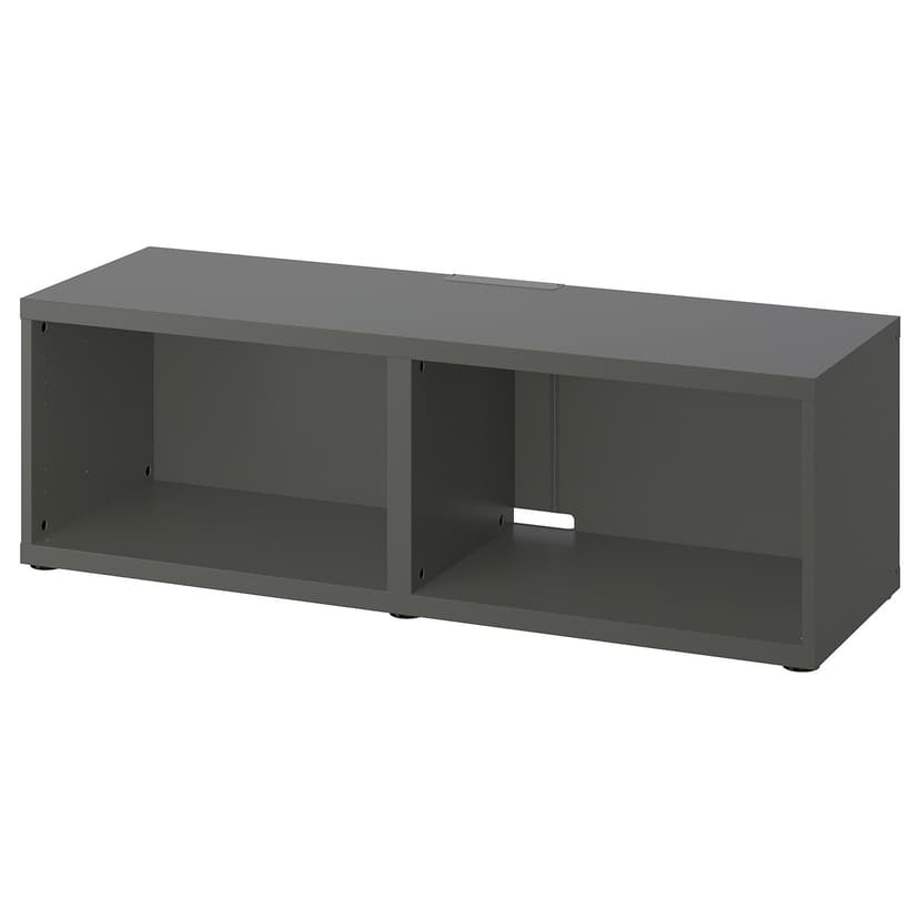 BESTÅ — Тумба под ТВ, темно-серый, 120x40x38 см