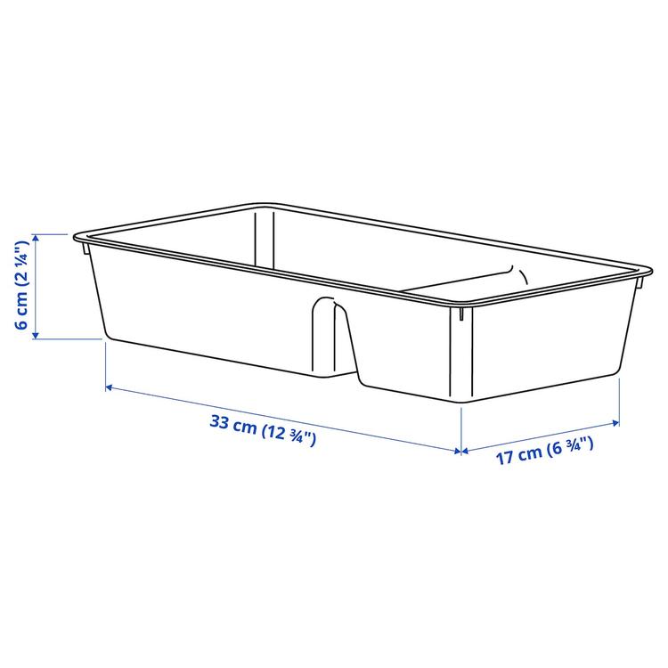 вставка в ящик, белый, 33x17 см dimensions