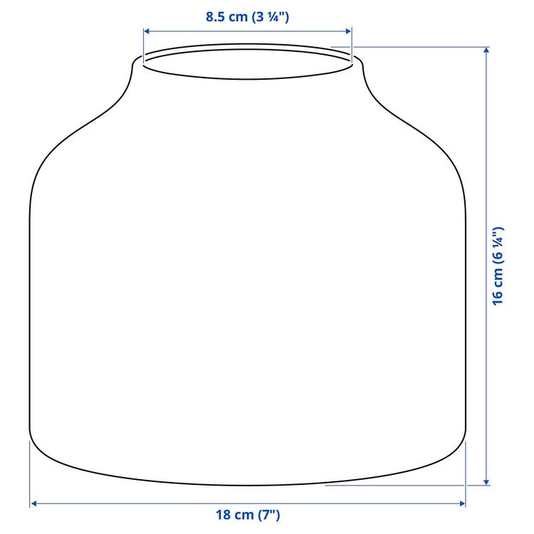 Wazon, 16 см dimensions