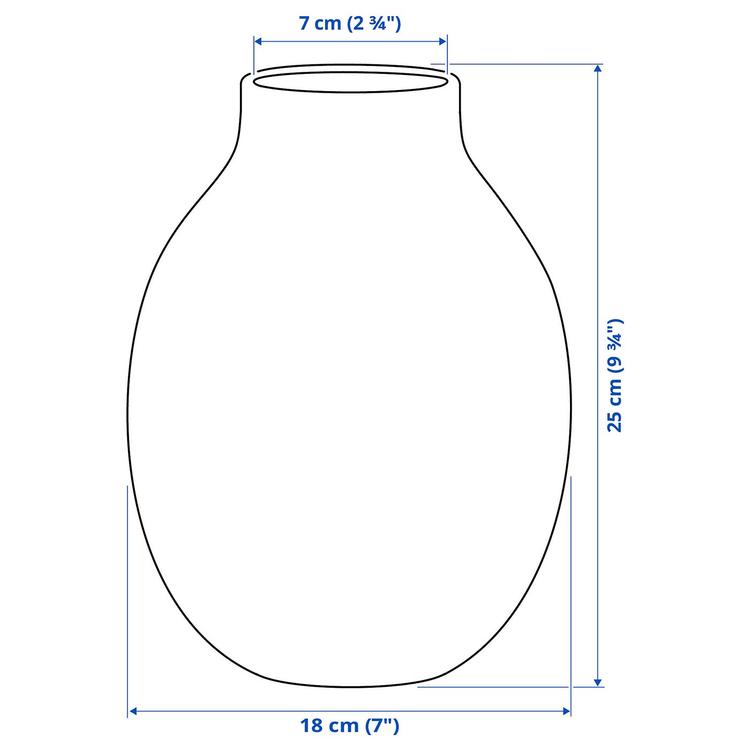 Wazon, 25 см dimensions