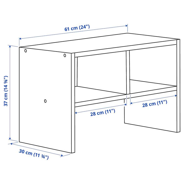 придиванный столик, белый, 61x30 см dimensions