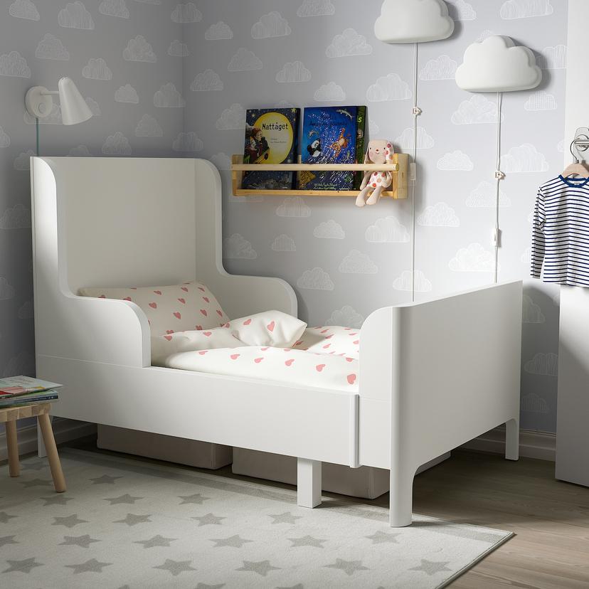 BUSUNGE — раздвижная кровать, белый, 80x200 см