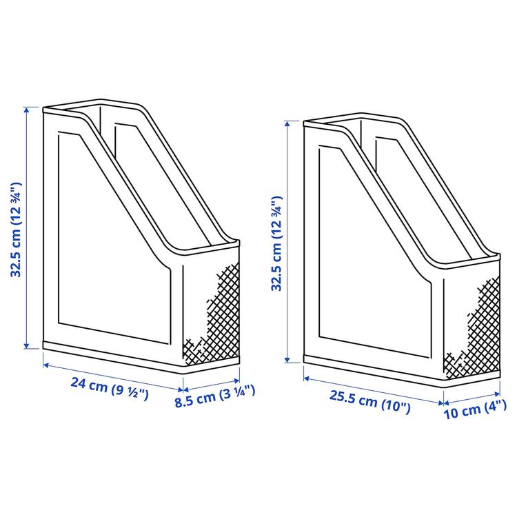 подставка для журналов, белый dimensions