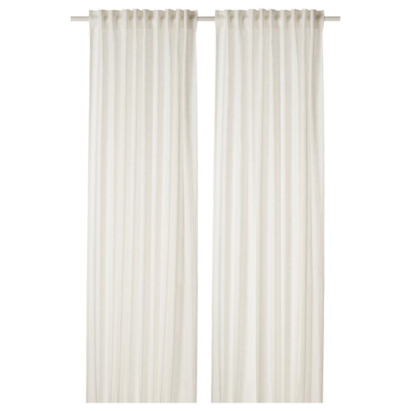 DYTÅG — Шторы, 2 шт., белые/с лентой