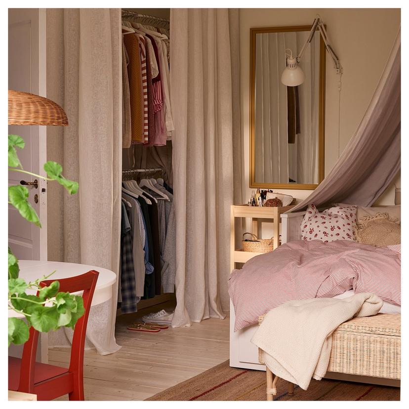 DYTÅG — Шторы, 2 шт., белые/с лентой