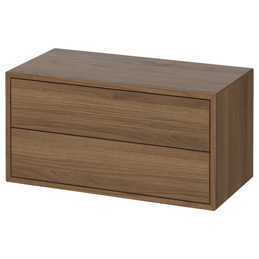 EKET — шкаф с 2 ящиками, коричневый/под грецкий орех, 70x35x35 см