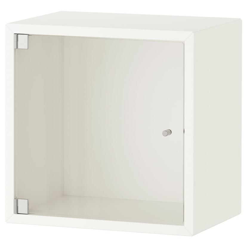 EKET — навесной шкаф со стеклянной дверью, белый, 35x25x35 см