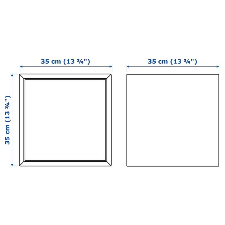 навесной шкаф с 1 дверцей, под грецкий орех, 35x35x35 см dimensions