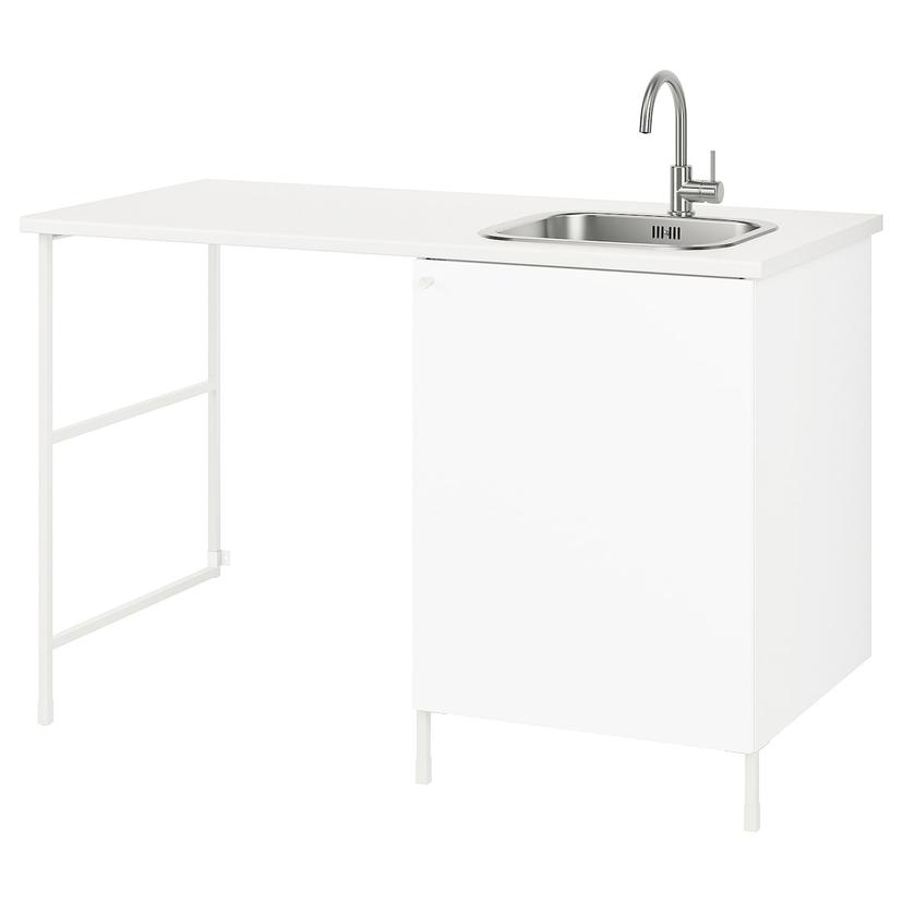 ENHET — комбинация для домашней прачечной, белый, 139x63.5x90.5 см