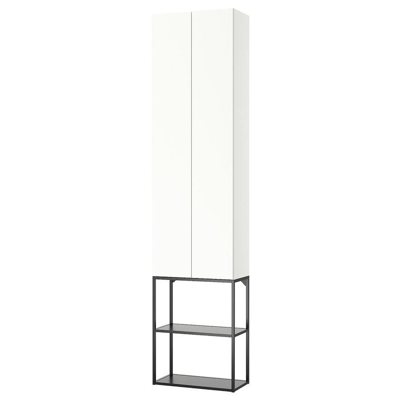 ENHET — комбинация д/хранения, антрацит/белый, 60x32x255 см