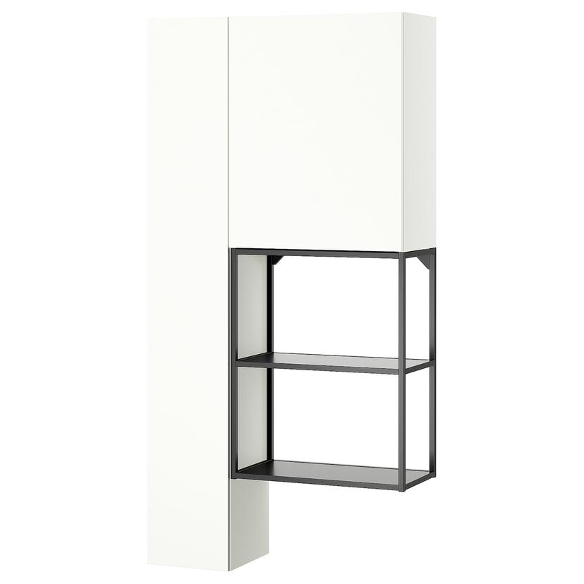 ENHET — комбинация д/хранения, антрацит/белый, 90x32x180 см