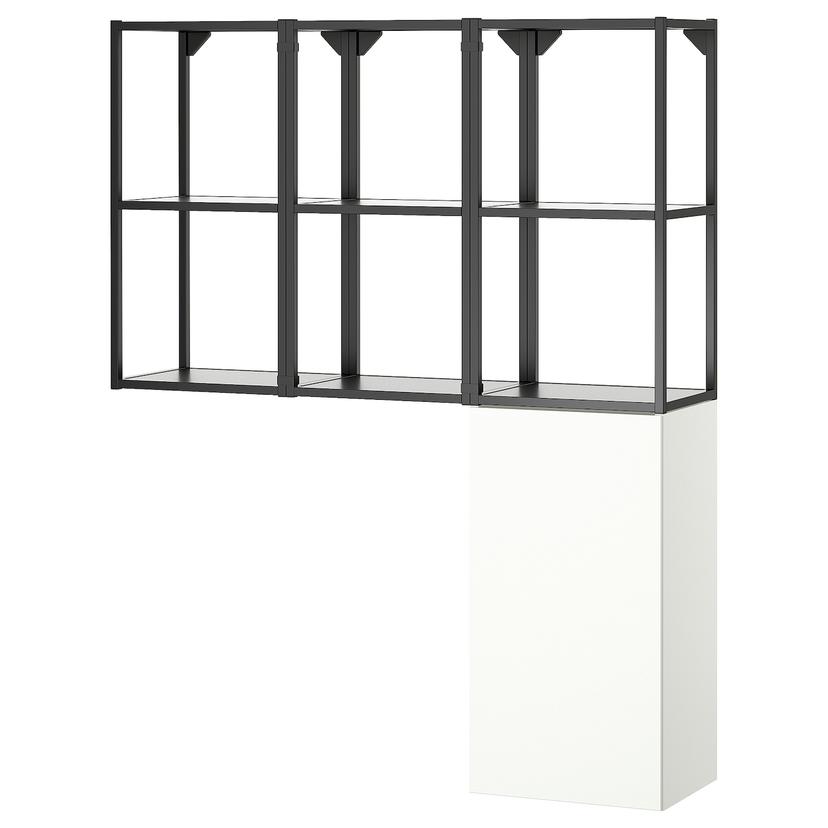 ENHET — комбинация д/хранения, антрацит/белый, 120x32x150 см