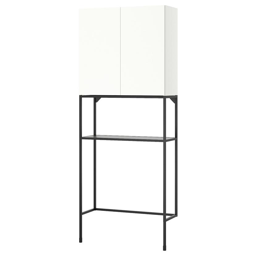 ENHET — комбинация д/хранения, антрацит/белый, 80x32x204 см