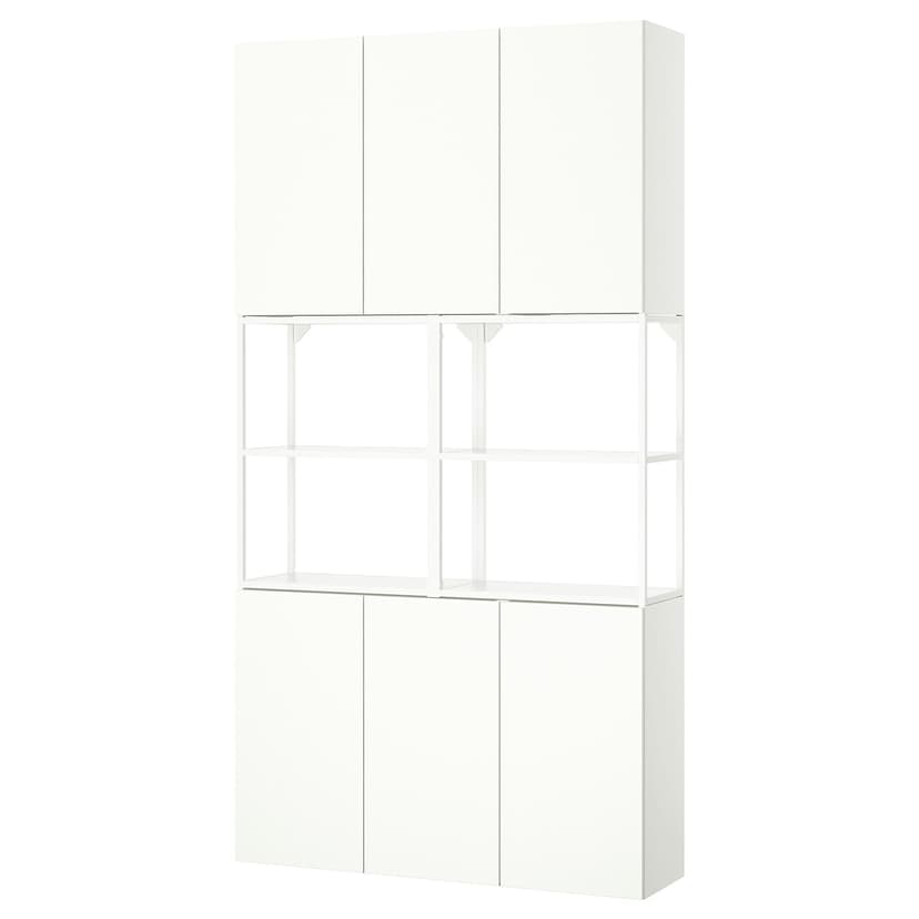 ENHET — комбинация д/хранения, белый, 120x32x225 см