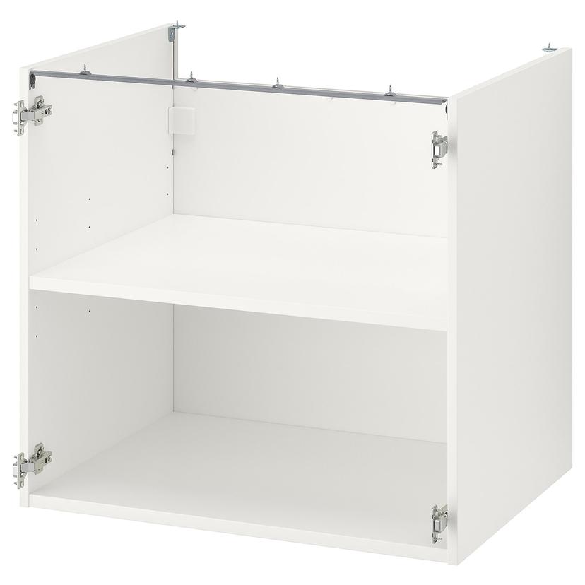 ENHET — напольный шкаф с полкой, белый, 80x60x75 см