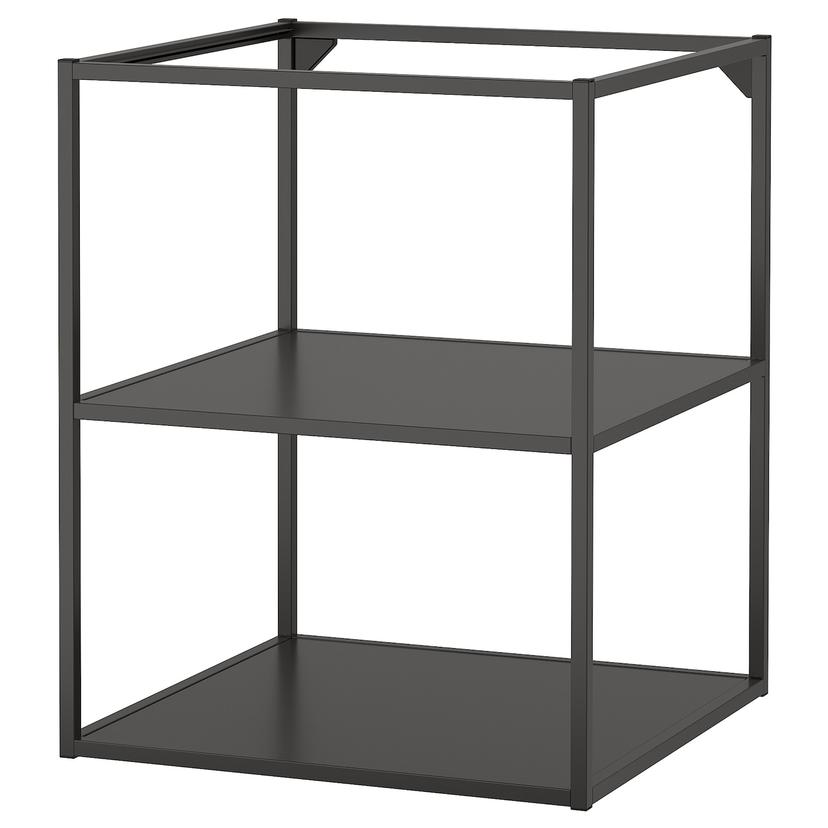 ENHET — напольный каркас с полками, антрацит, 60x60x75 см