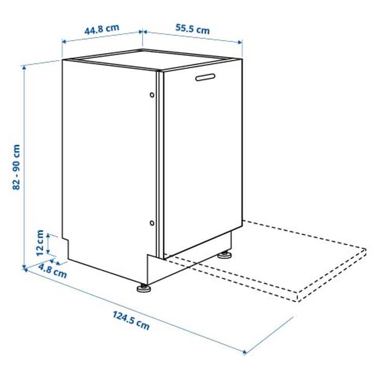 встраиваемая посудомоечная машина, ИКЕА 700, 45 см dimensions