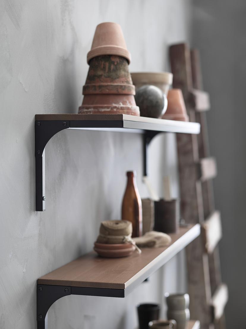 FJÄLLBO — Настенная полка, черная