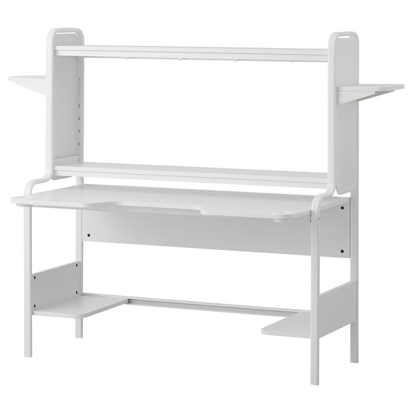 FREDDE — геймерский стол, белый, 140/185x74x146 см