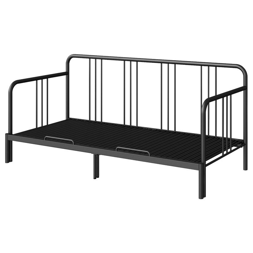 FYRESDAL — каркас кровати-кушетки, черный, 80x200 см
