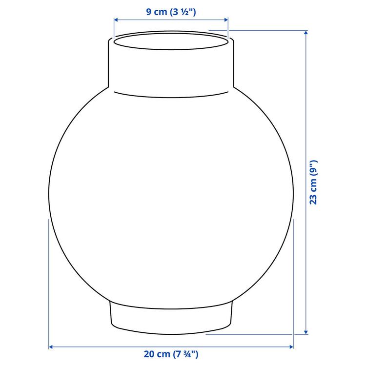 Wazon, 23 см dimensions