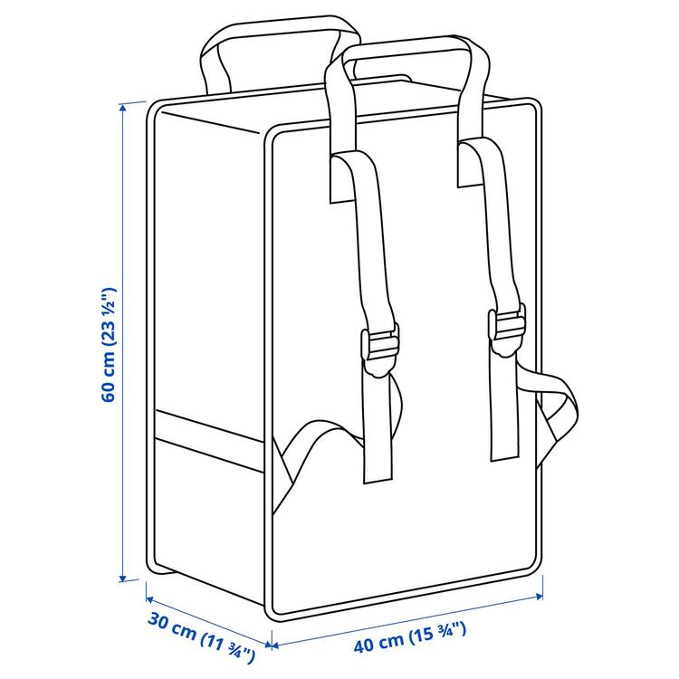 Torba, 40x30x60 см/72 l dimensions