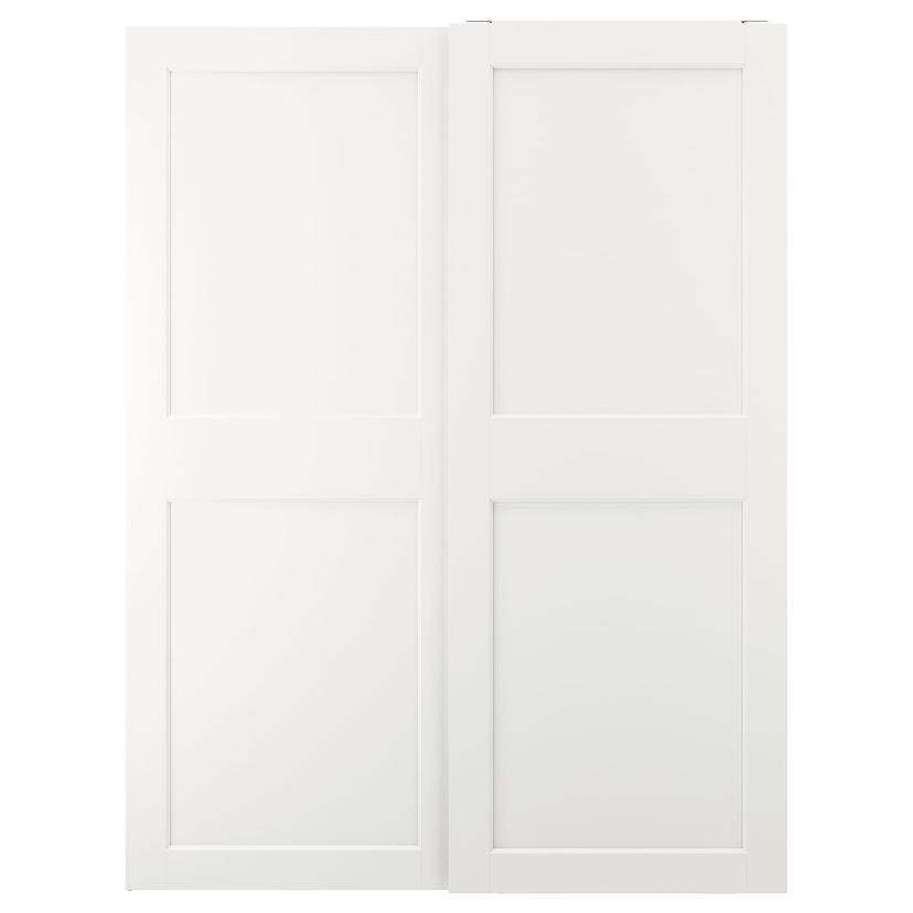 GRIMO — пара раздвижных дверей, белый, 150x201 см