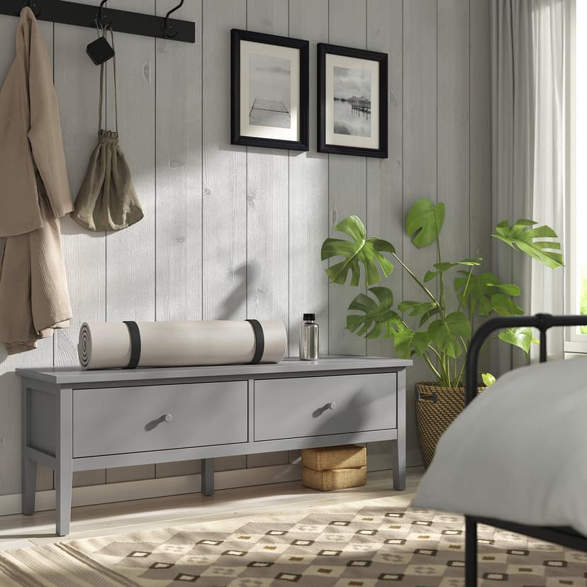 GULLABERG — Ławka ze schowkiem, szary, 