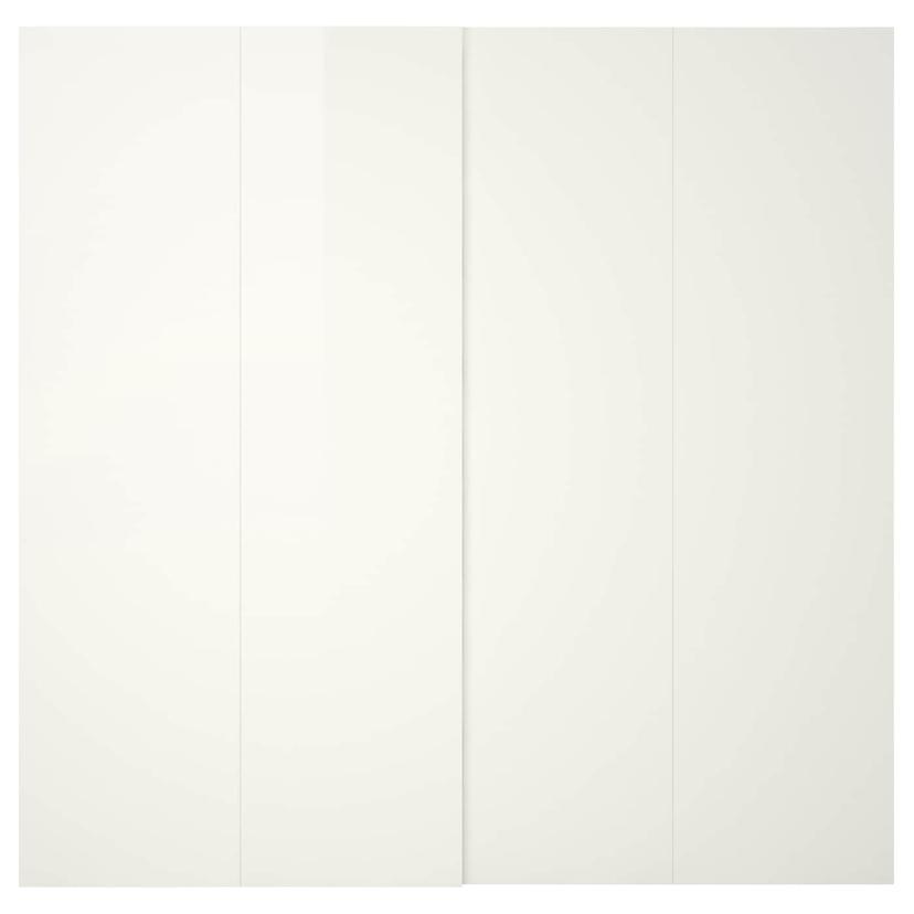 HASVIK — пара раздвижных дверей, глянцевый белый, 200x236 см