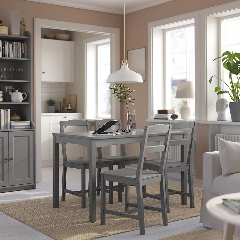 HAUGA — стол, серый, 118x74 см