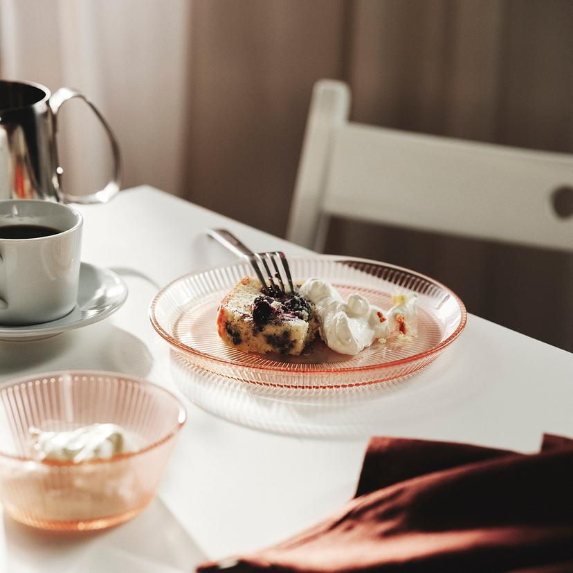 HAVSGÄDDA — Миска, полосатый узор/розовый