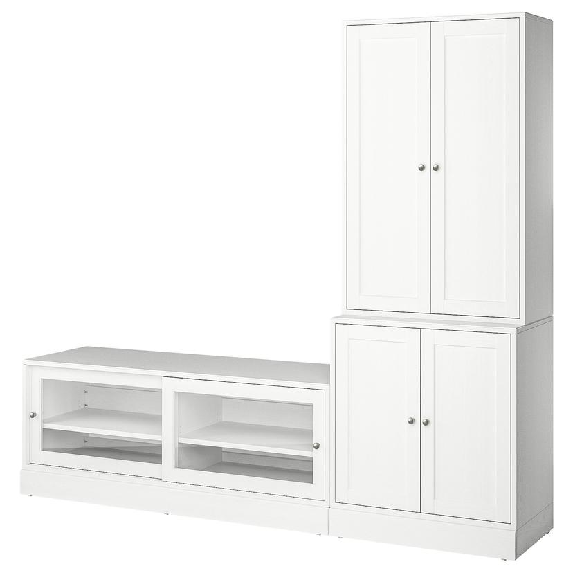 HAVSTA — шкаф для ТВ, комбинация, белый, 241x47x212 см