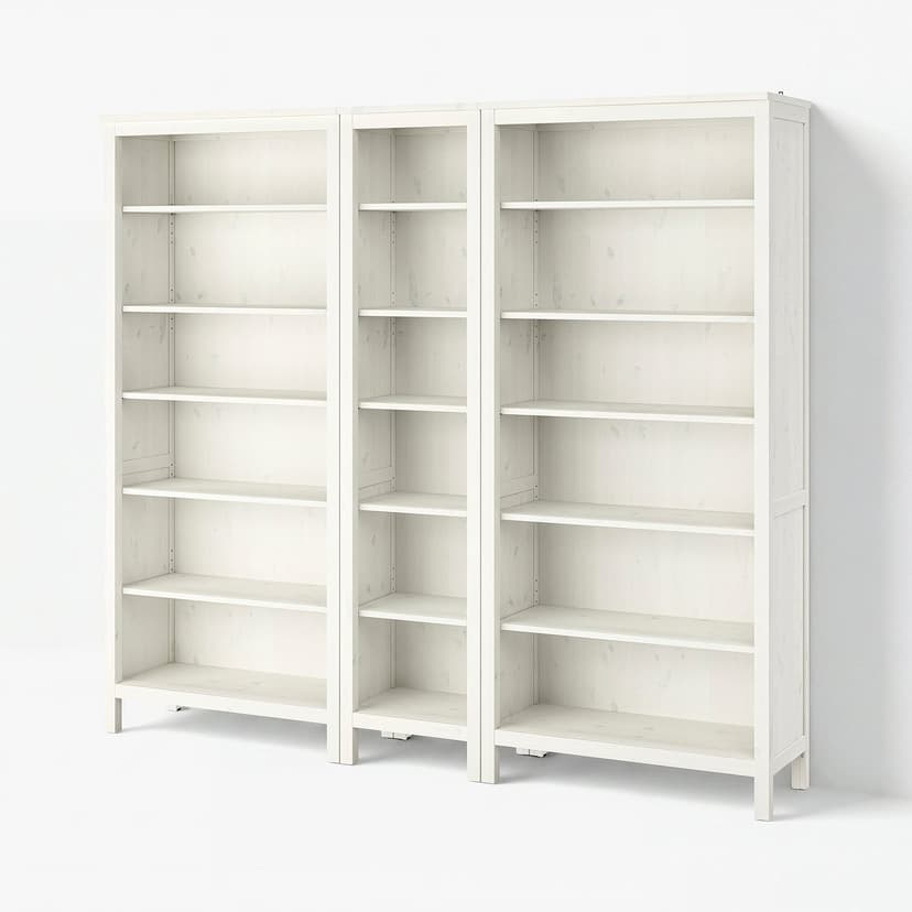 HEMNES — Стеллаж, белая морилка, 229x197 см