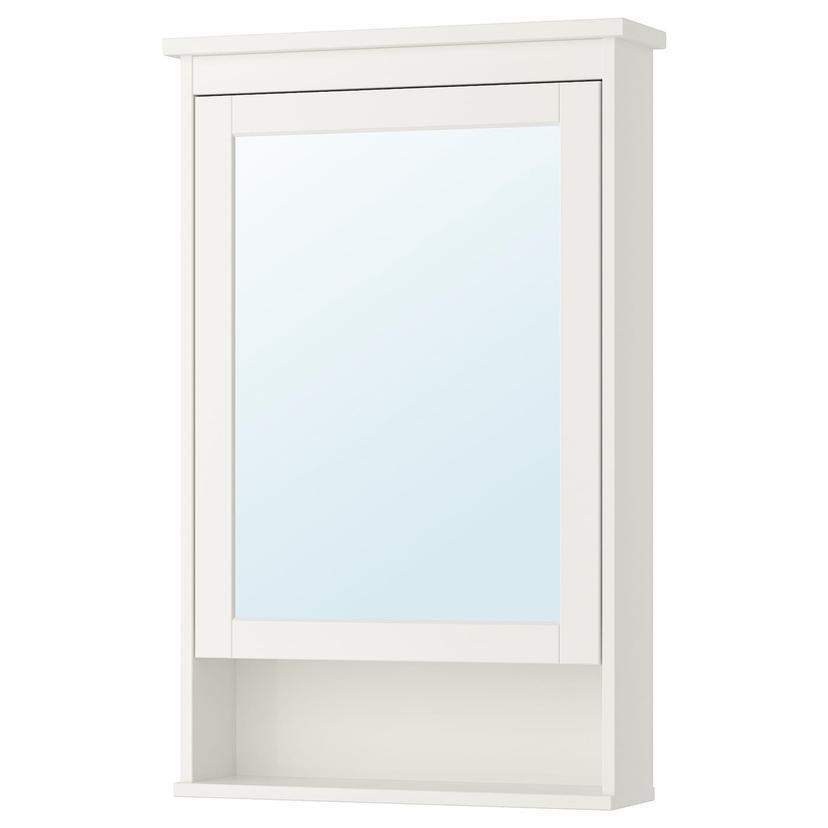 HEMNES — зеркальный шкаф с 1 дверцей, белый, 63x16x98 см
