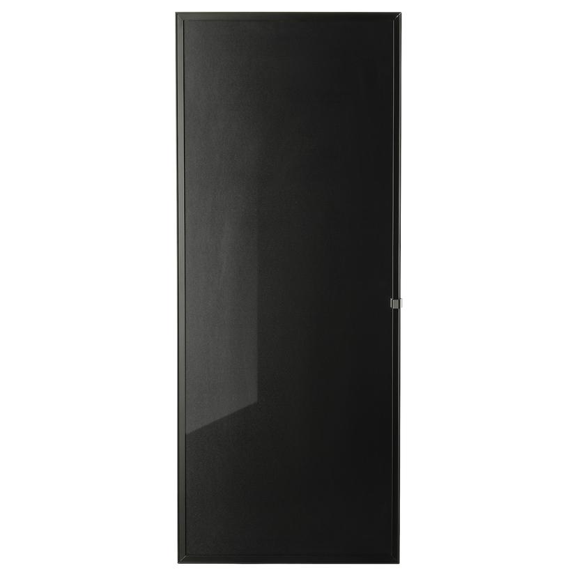 HÖGBO — стеклянная дверь, черный, 40x97 см