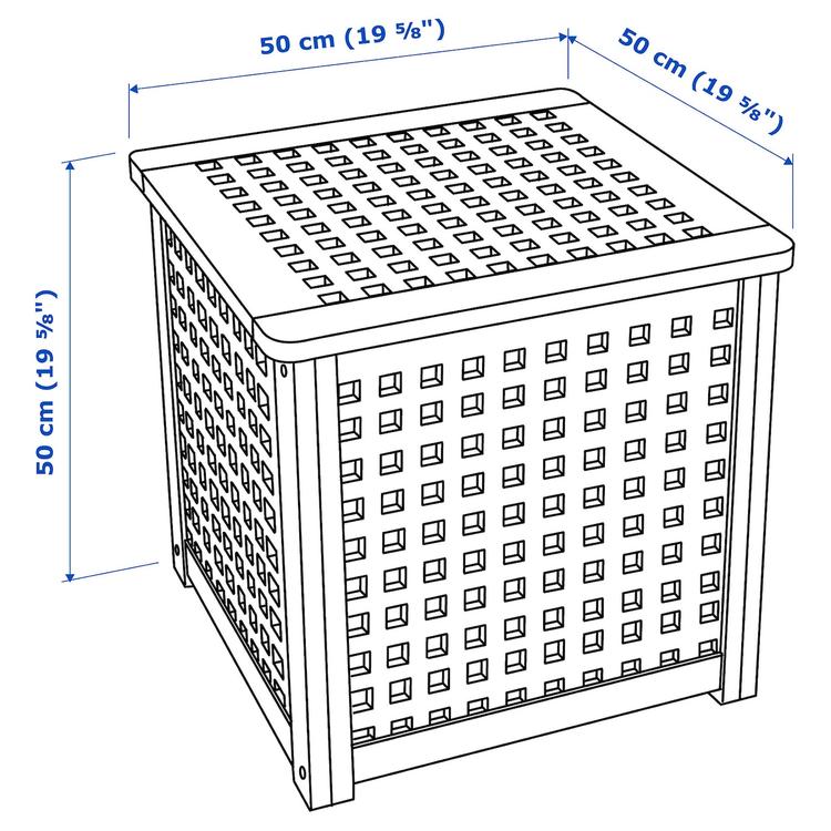 придиванный столик, акация, 50x50 см dimensions