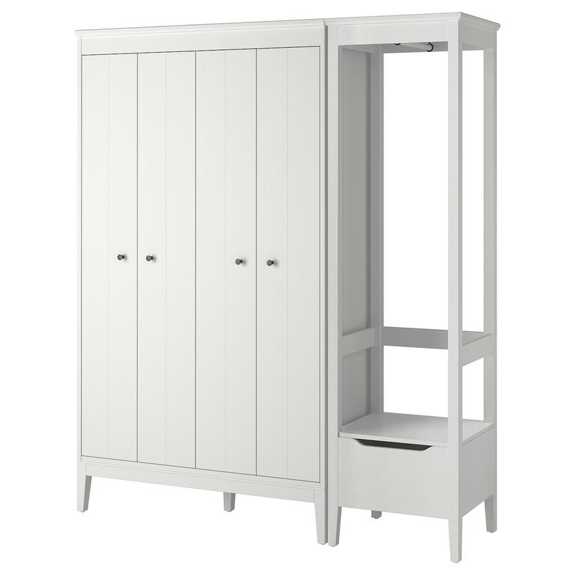 IDANÄS — гардероб, комбинация, белый, 180x59x211 см
