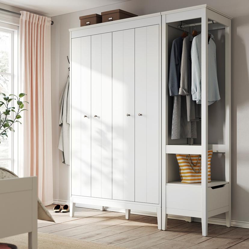 IDANÄS — гардероб, комбинация, белый, 180x59x211 см