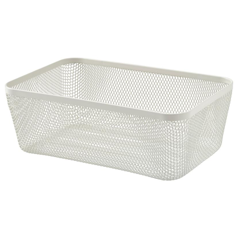 IKEA 365+ — корзина для хранения продуктов, металлический/белый, 30x20x11 см
