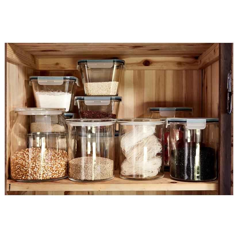 IKEA 365+ — банка с крышкой, стекло/пластик, 1.7 л
