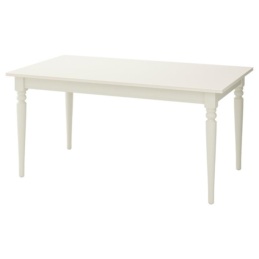 INGATORP — раздвижной стол, белый, 155/215x87 см